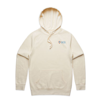 GCG Beige/White Hoodie - Logo CHEST RIGHT Thumbnail